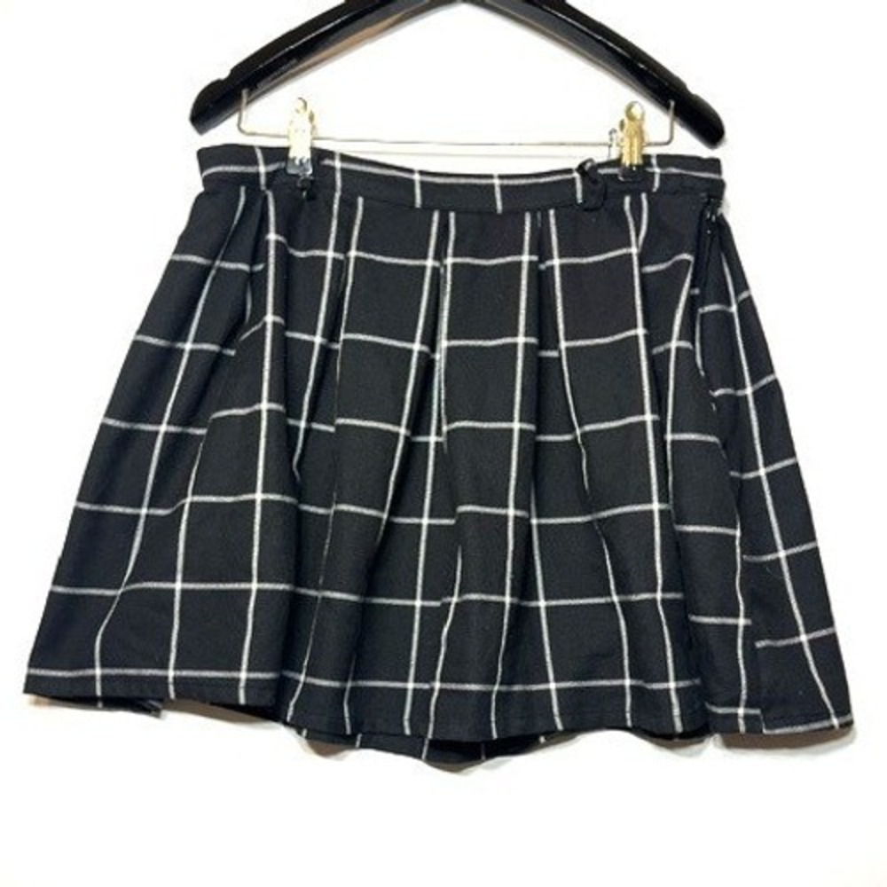 Hot Topic Plaid Pleated Grunge No Belt Mini Skirt Sz L